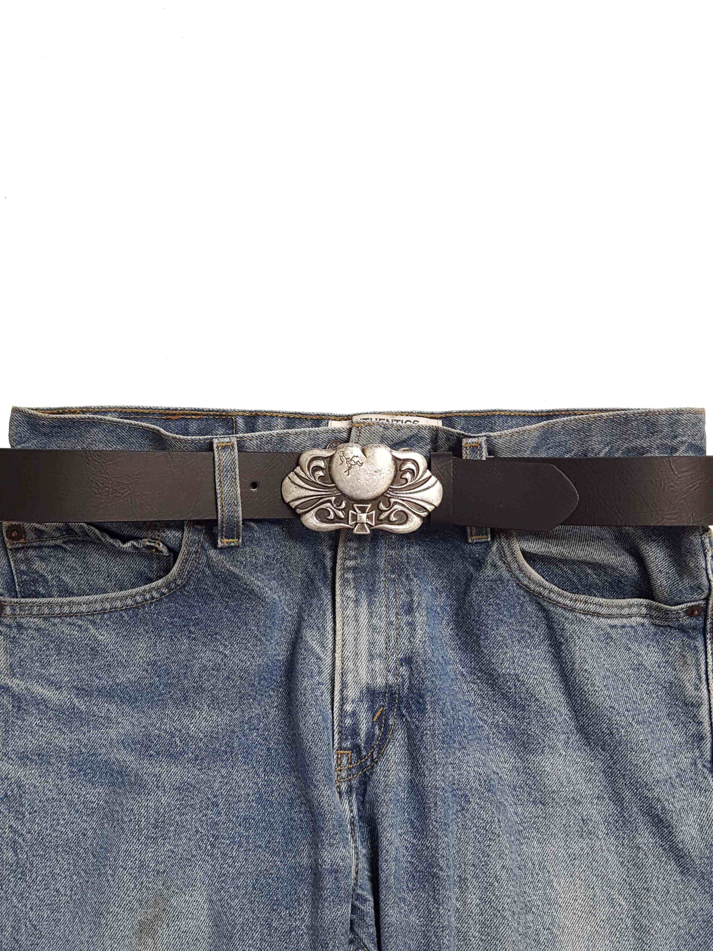Belt Sale: Silver Heart Buckle Belt