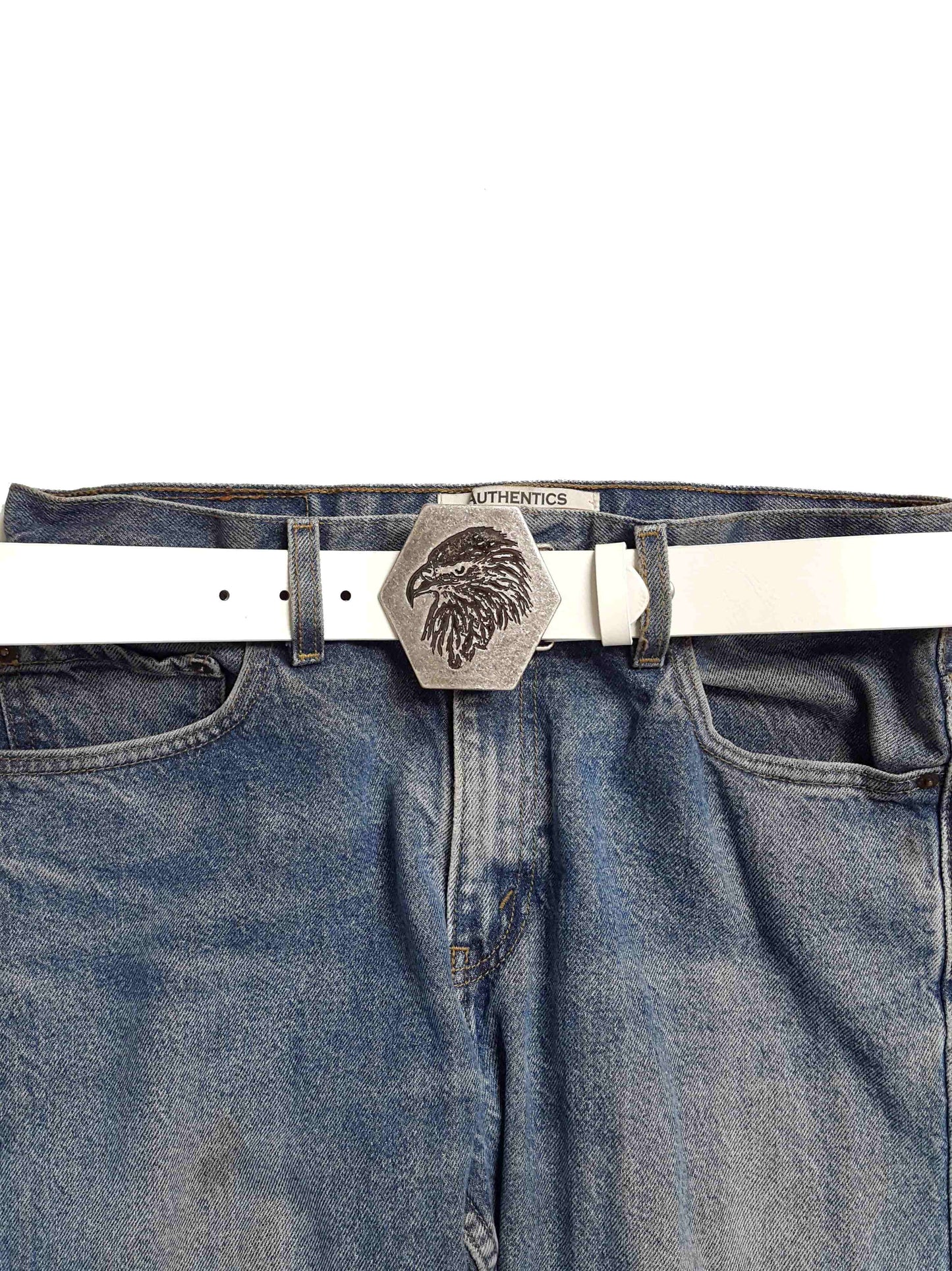 Buckle Sale: Silver Eagle Buckle in Hexagon Shape