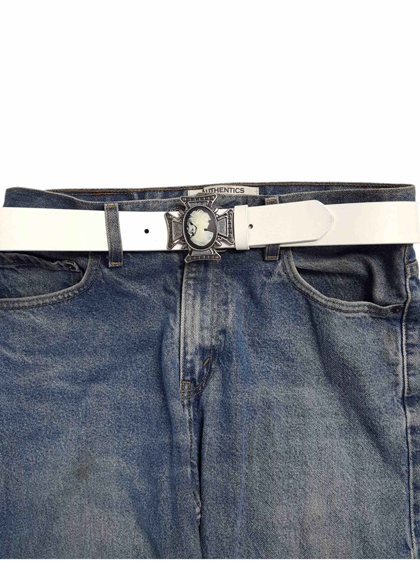 Belt: Cameo Portrait w. Gothic Cross Buckle Belt