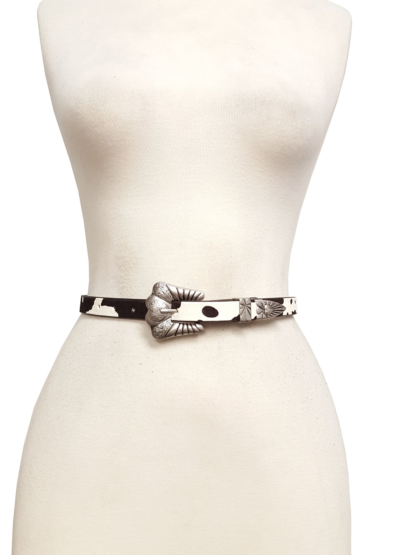 Belt: Western-Inspired Cow Hair Leather Belt