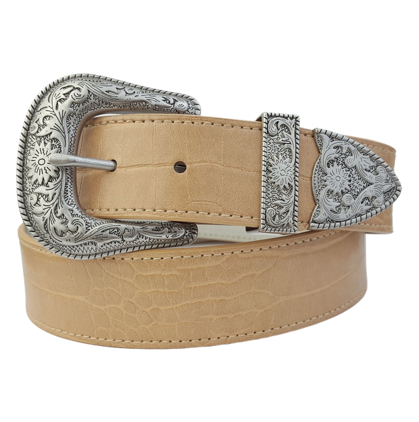 Belt: Western-Inspired Alligator-Print Belt