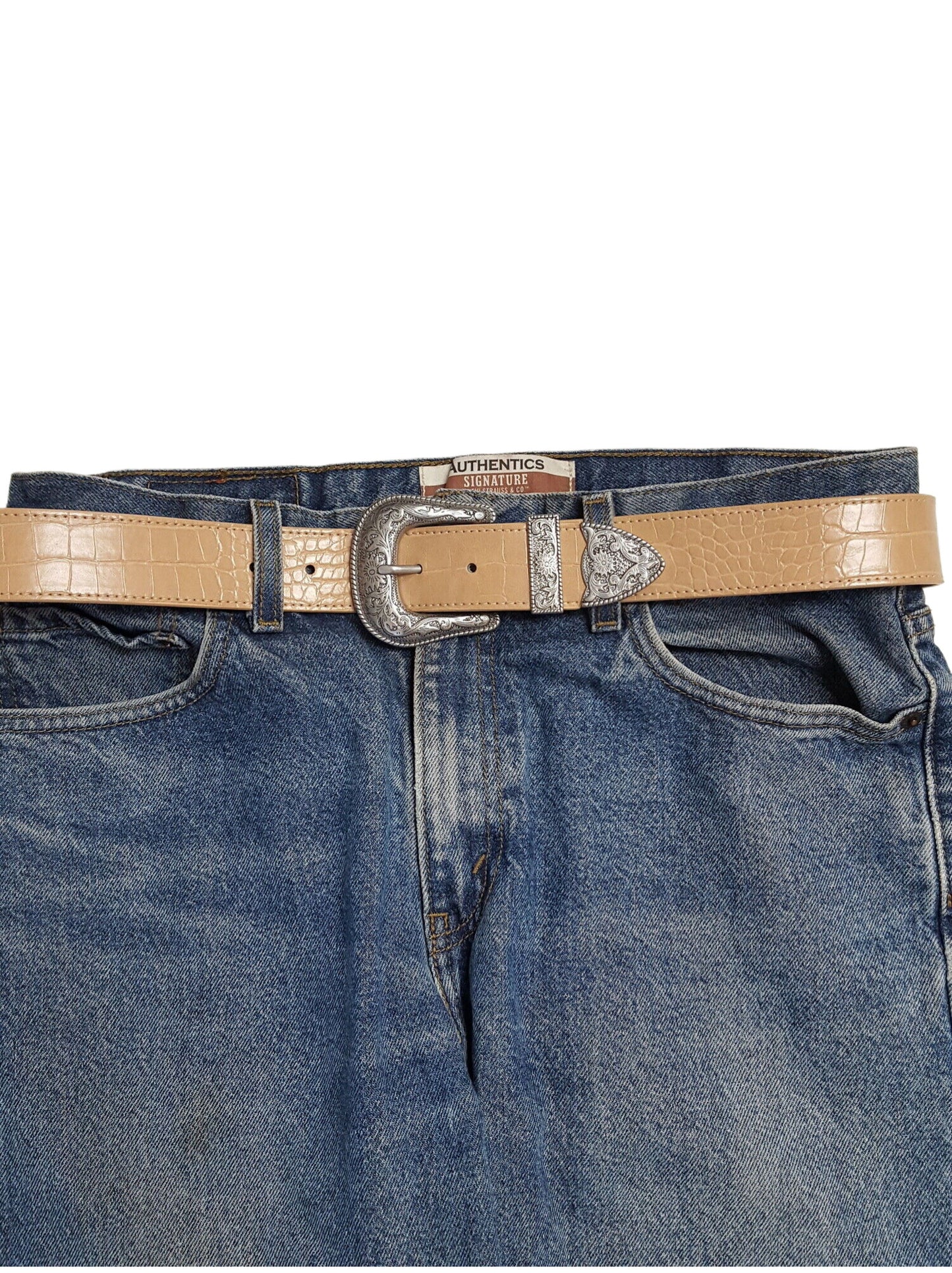 Belt: Western-Inspired Alligator-Print Belt