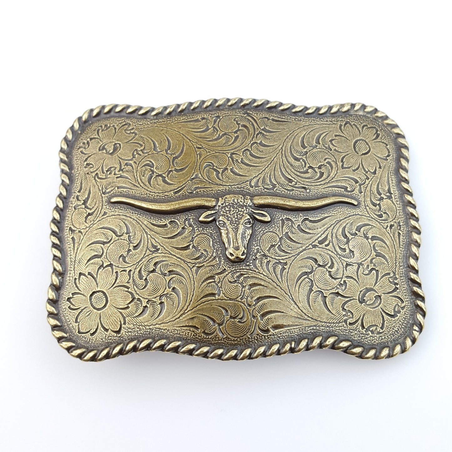 Buckle: Western Brass Long Horn Buckle