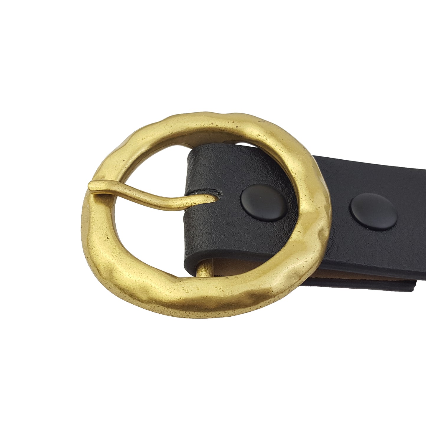 Belt: Basic Jean belt with Gold Round Buckle