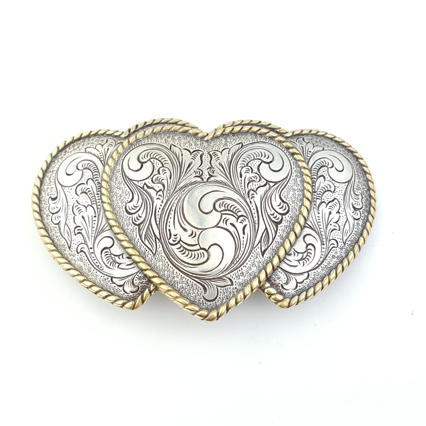 Buckle: Western-Inspired Triple Heart Buckle