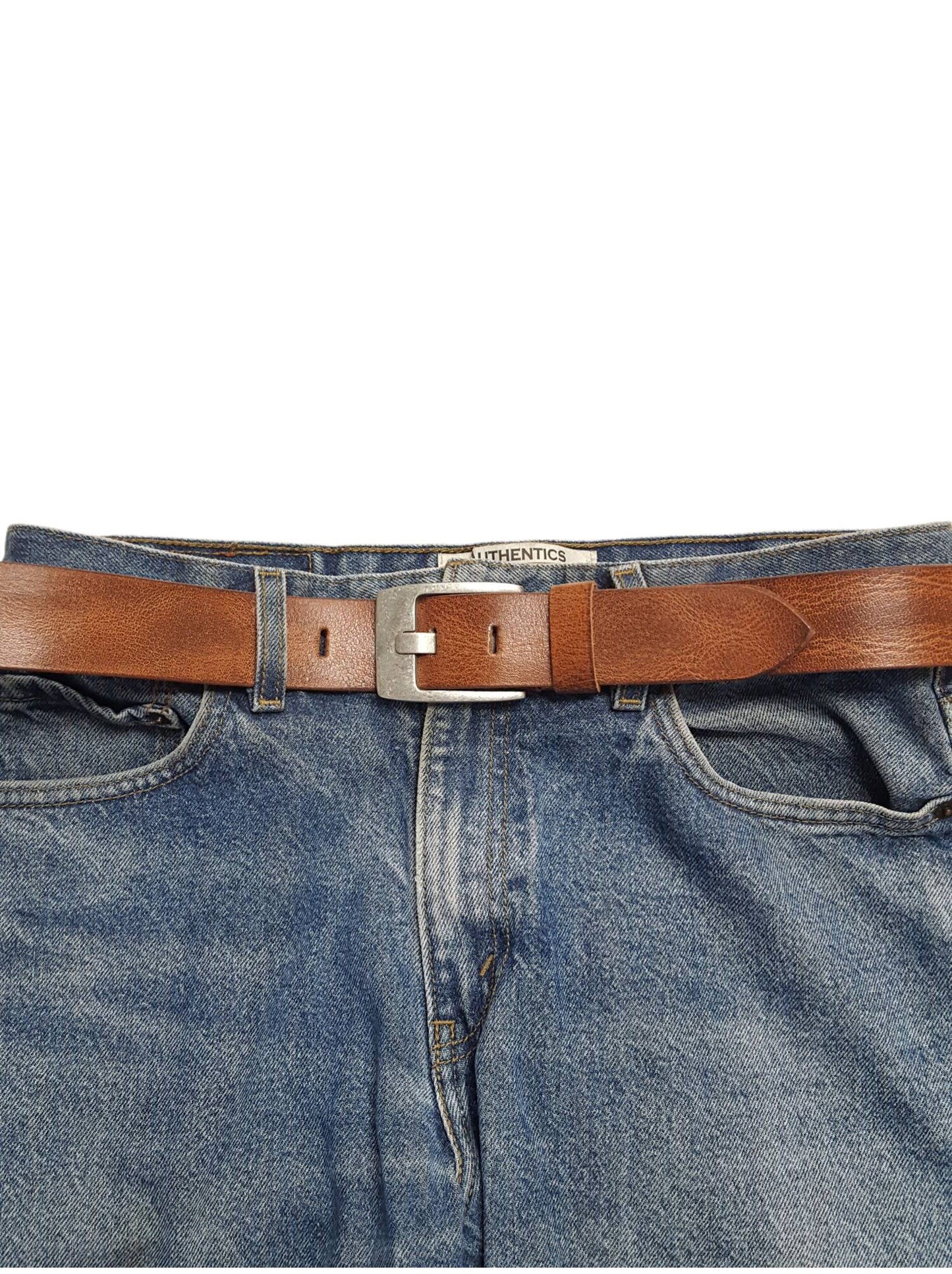 Belt: Unisex Casual Vintage Leather Belt
