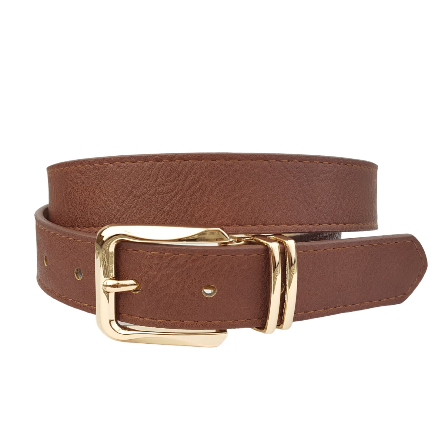 Belt: Classic Plain belt in Shiny Gold Buckle