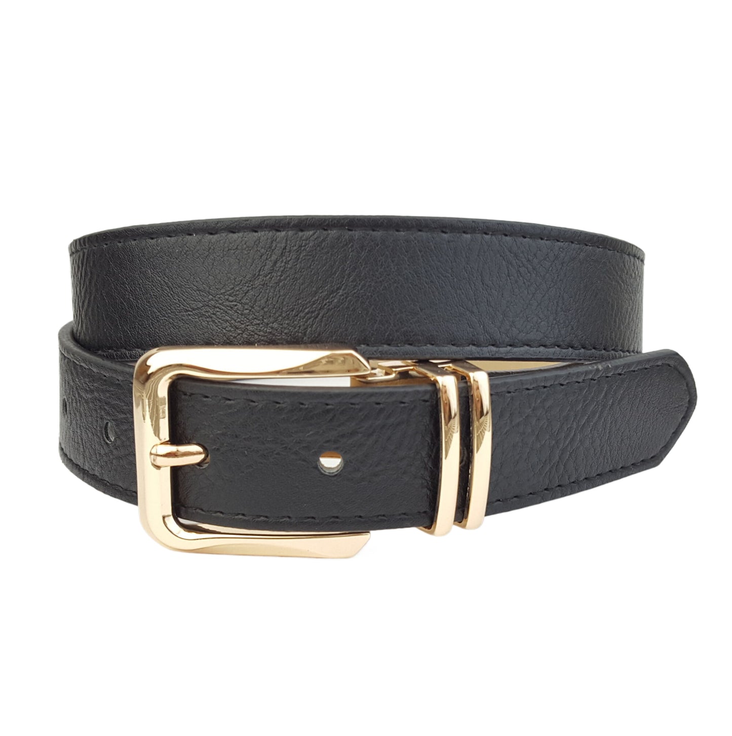 Belt: Classic Plain belt in Shiny Gold Buckle
