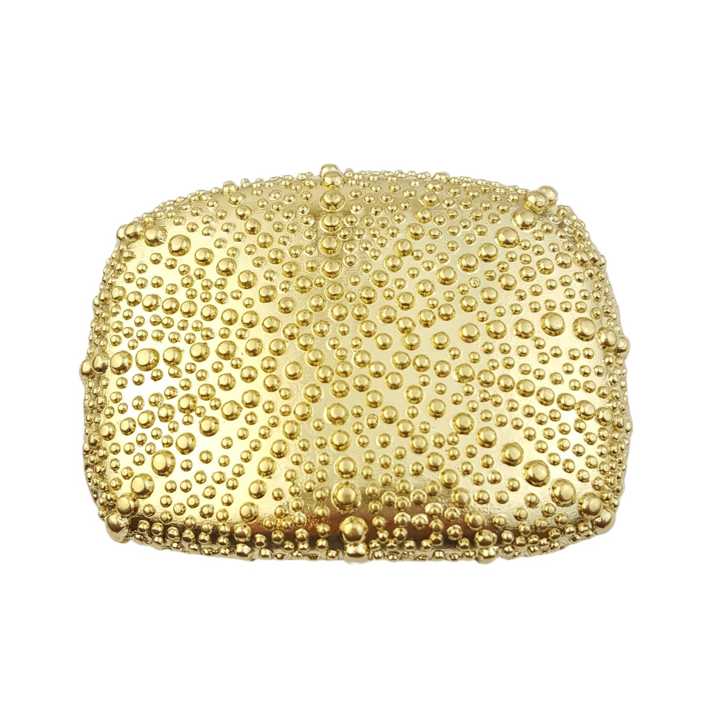 Belt: Genuine Leather Belt with Gold Plaque Buckle