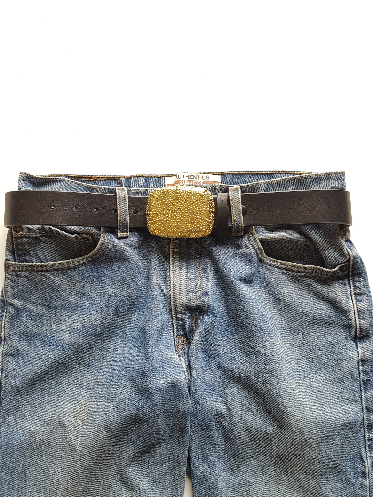 Buckle: Shiny Gold Plaque Buckle