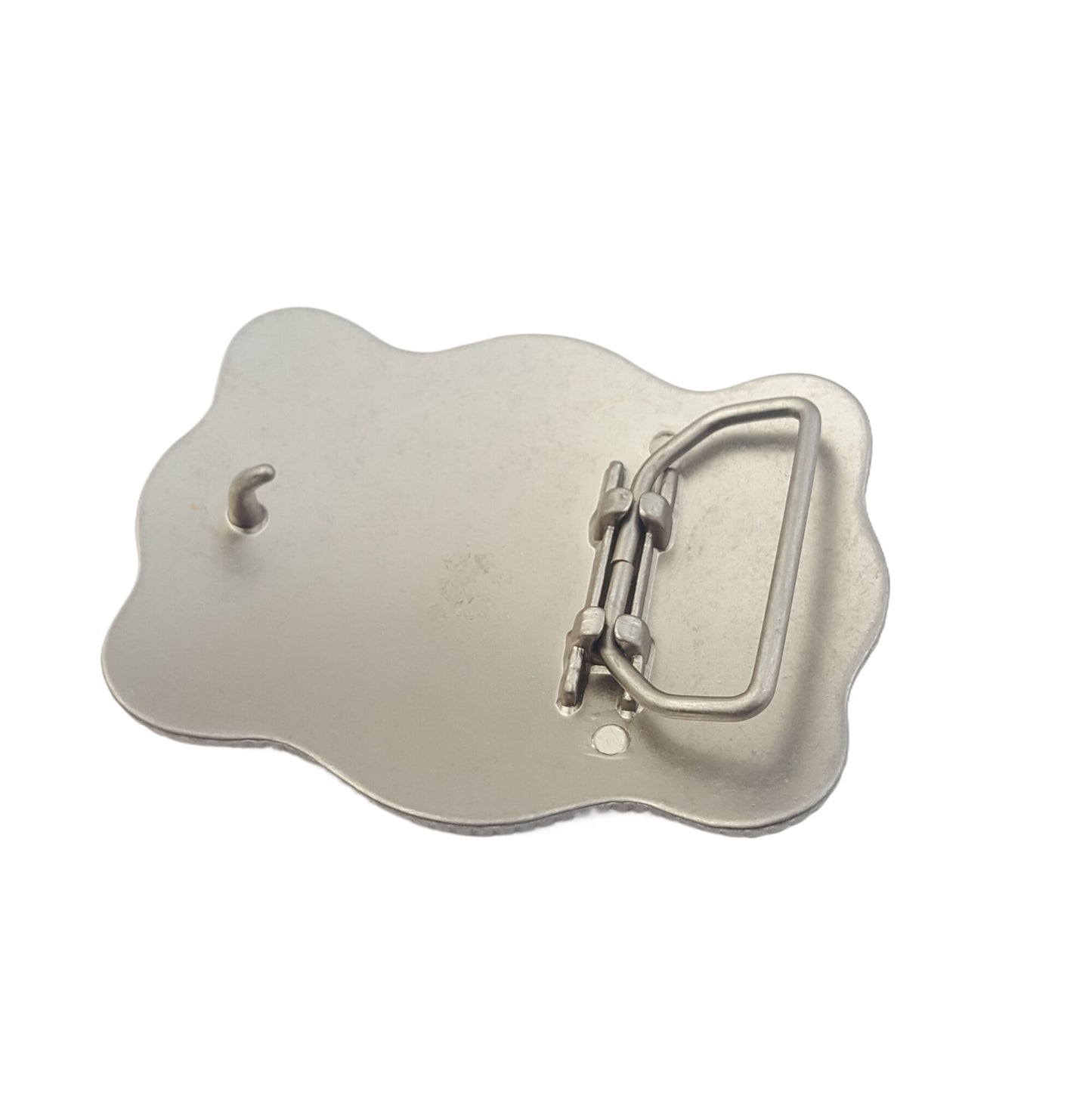 Buckle: Buckle: Western Inspired Matte Silver Plaque Buckle