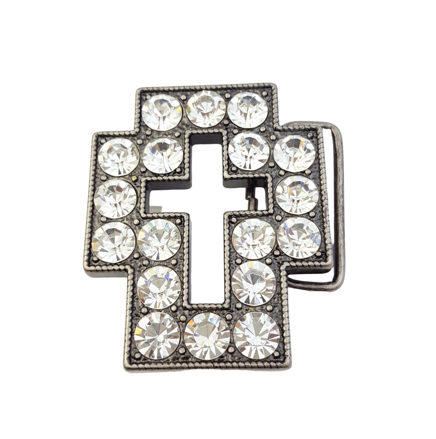 Buckle: Cross Shape Buckle with big crystals