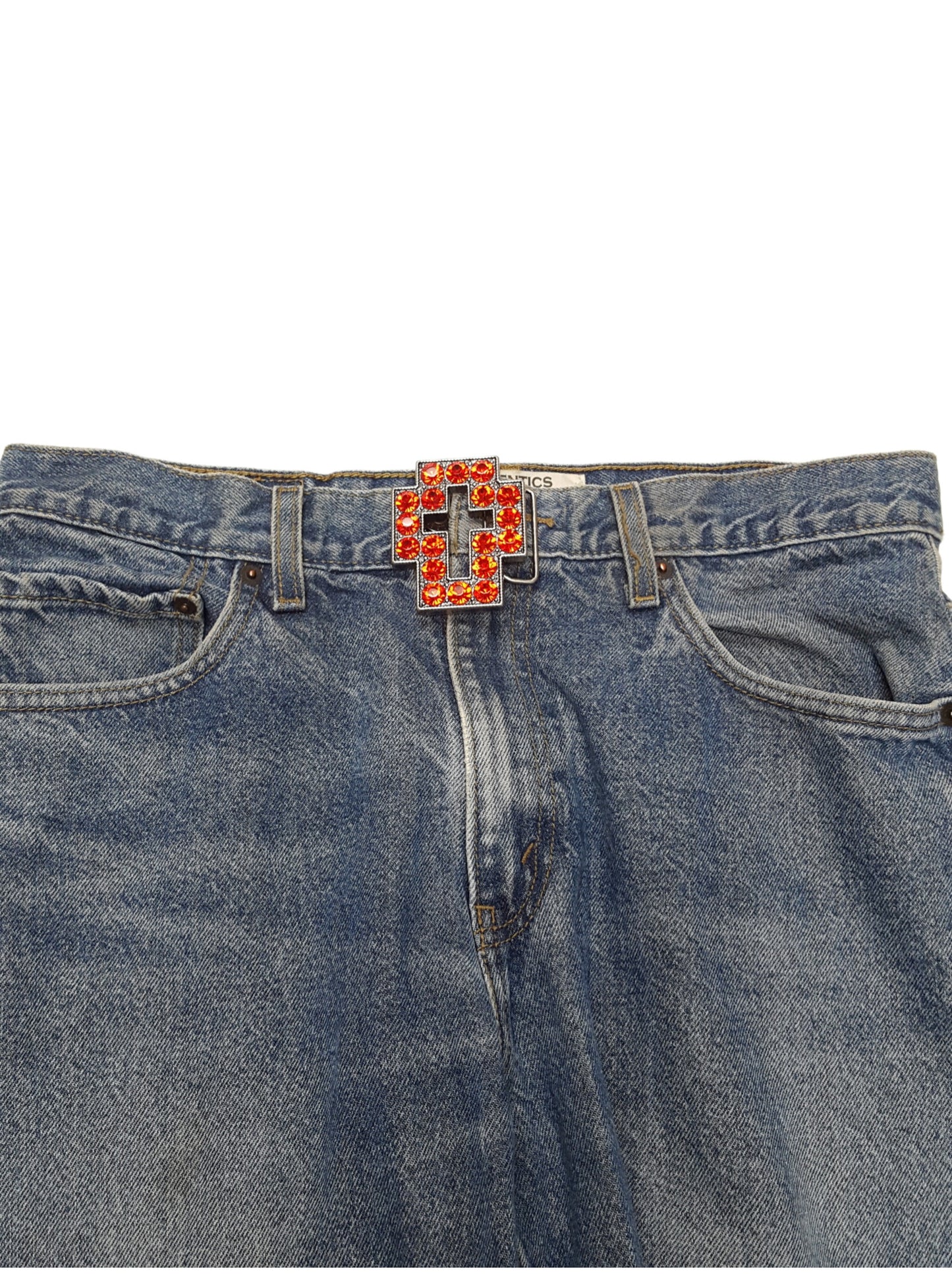 Buckle: Cross Shape Buckle with big crystals