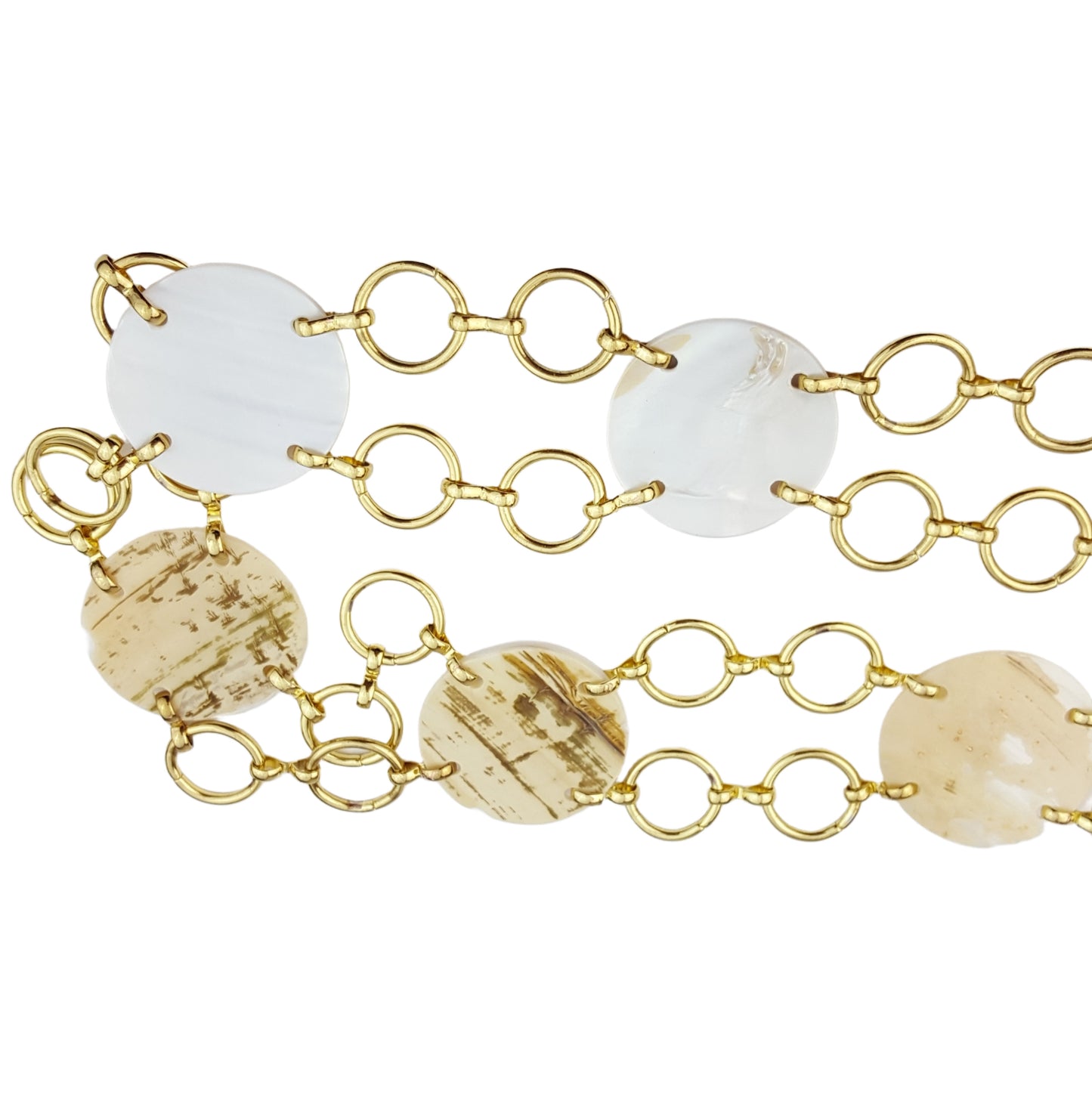 Belt: Sea Shells Gold Chain belt