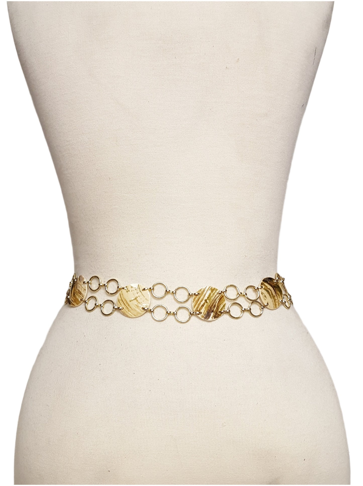 Belt: Sea Shells Gold Chain belt