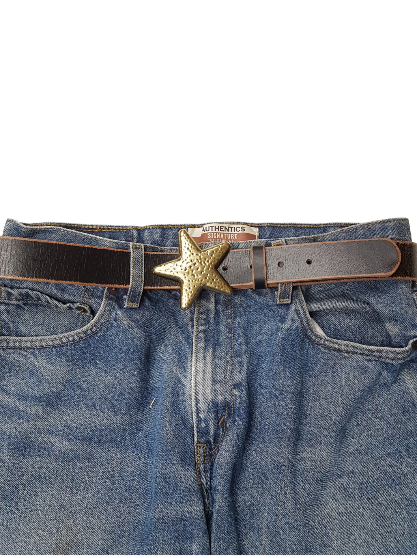 Buckle: Star Buckle in vintage brass effect