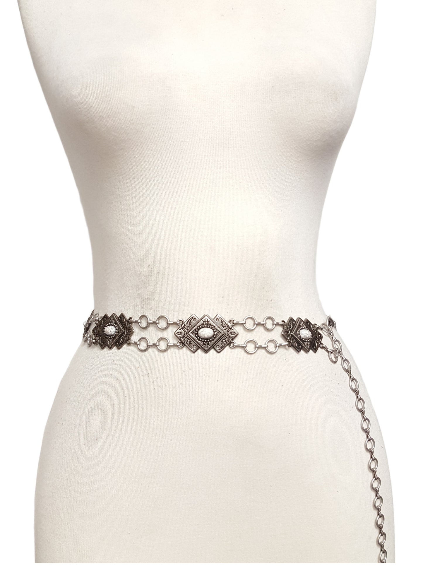 Belt: Navajo-Style Concho Chain Belt