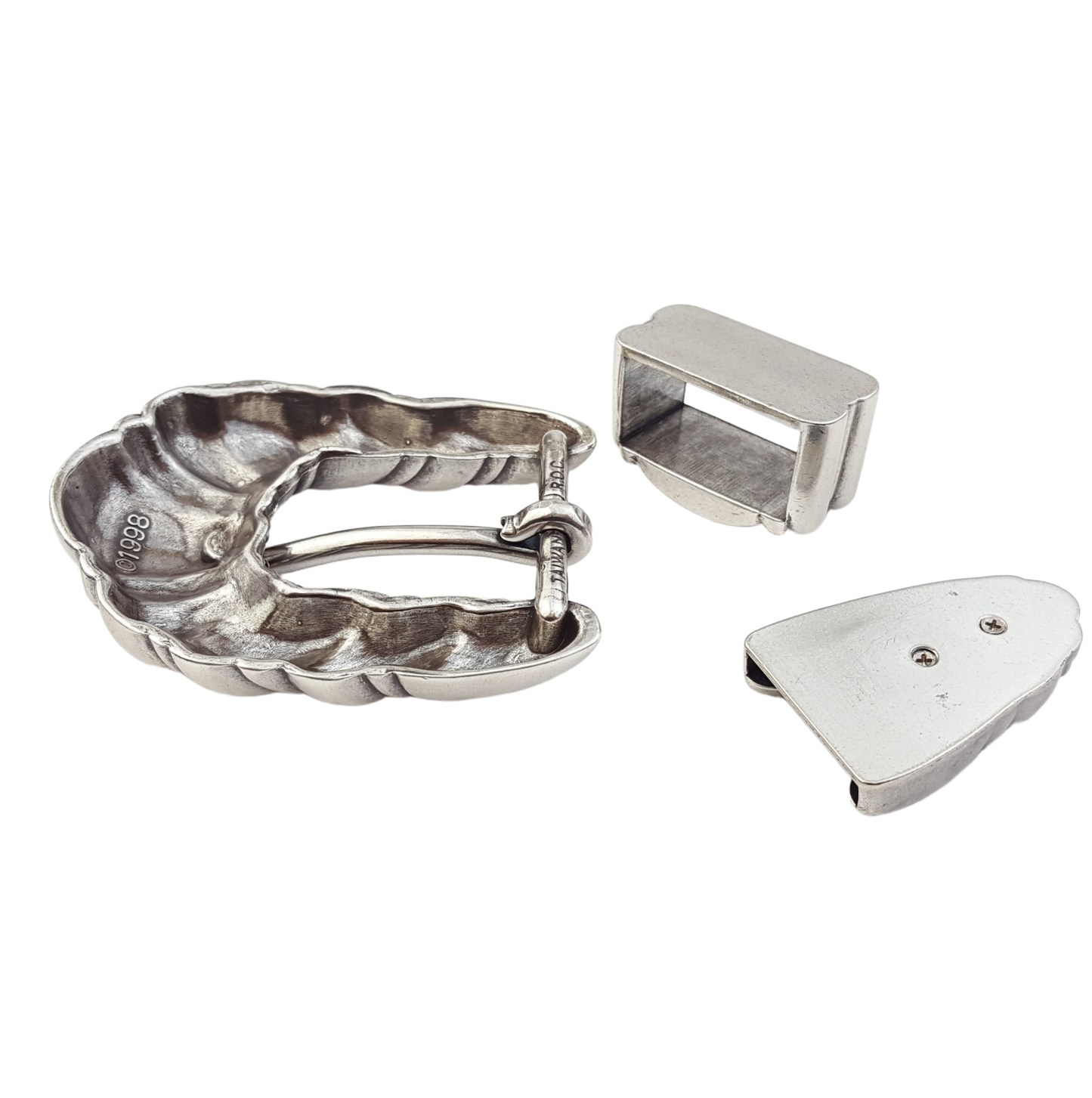 Buckle set: Quality Silver Plated with Gold Trim Buckle