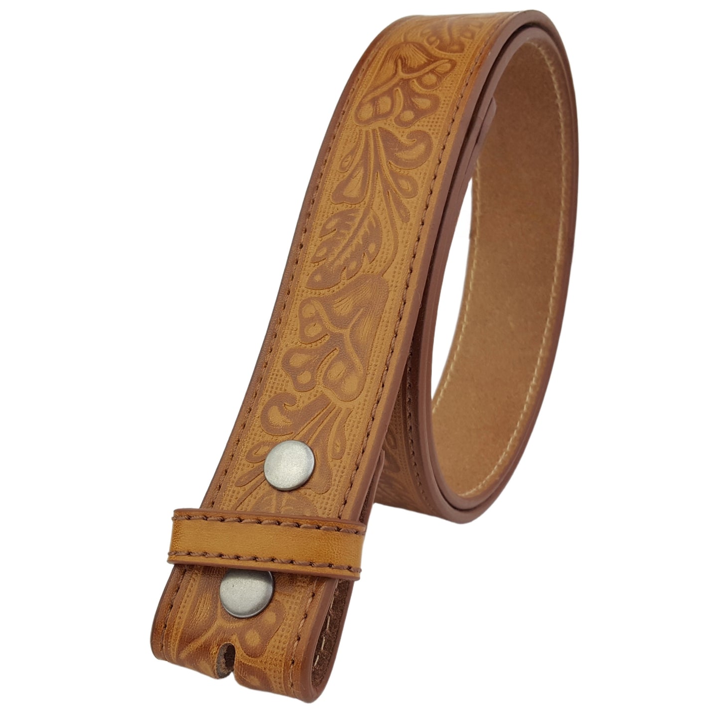 Snap-On Western Floral Tooled Belt