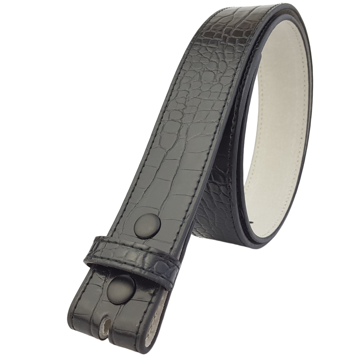 Snap-On Belt Strap in Alligator Print