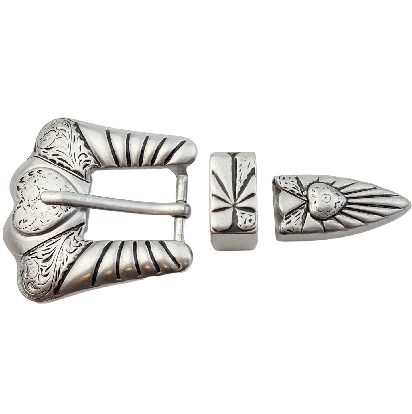 Buckle: Western Style Buckle set for skinny belt strap