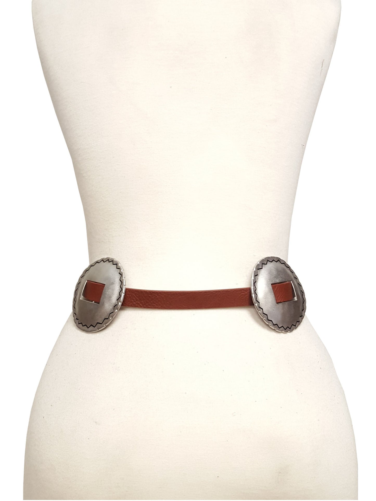 Belt: Western-Inspired Big Silver Coin Concho Belt