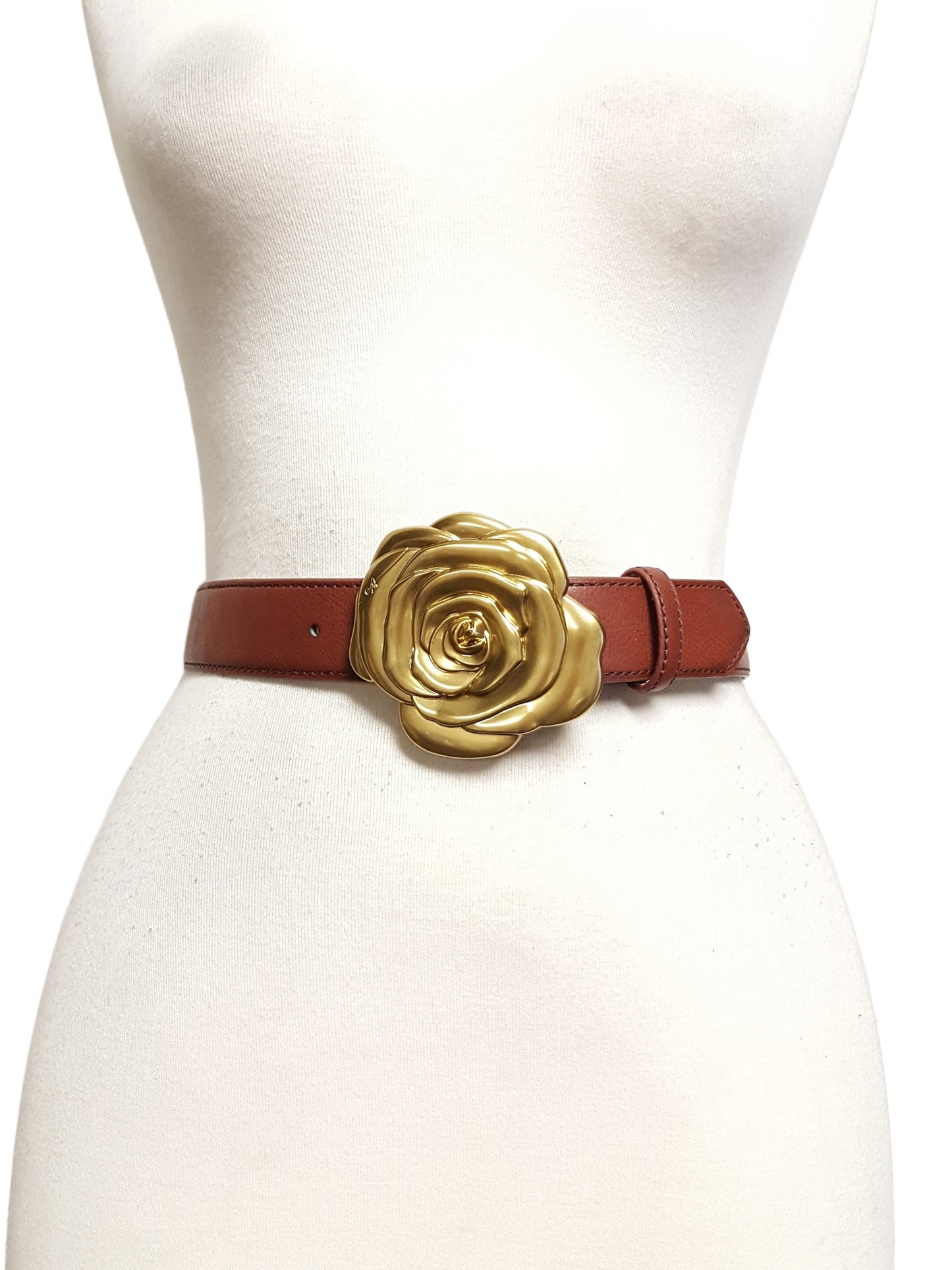 Buckle: Gold Rose statement belt buckle
