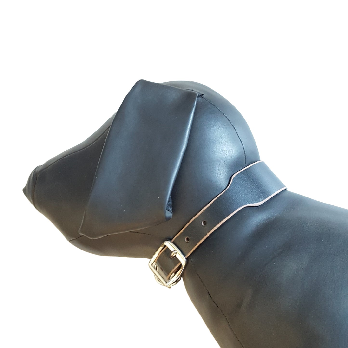 Collar: Vintage Black Leather Dog Collar