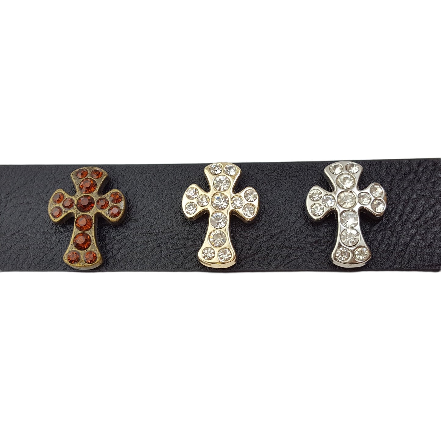Western Crystal Cross concho(pack of 2)
