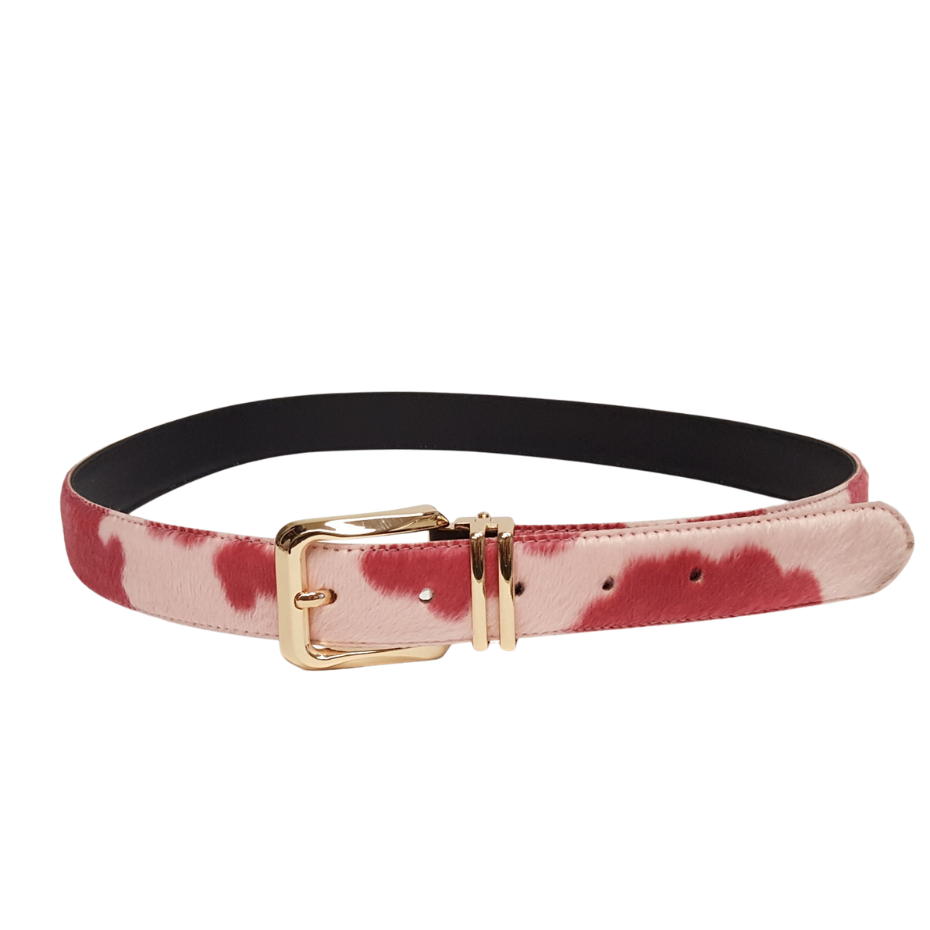 Vegan Faux Fur Animal Print Belt