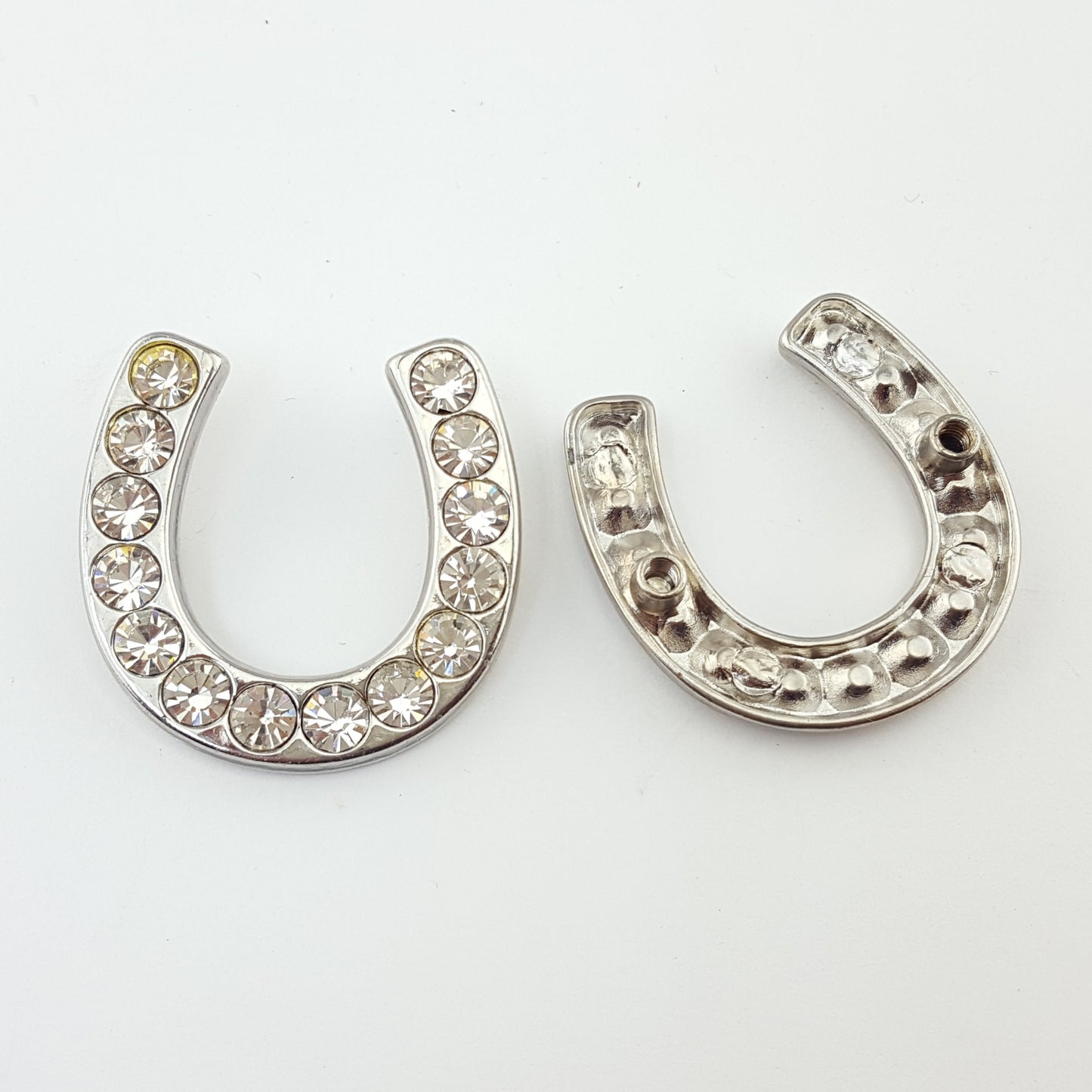 Pack of 6 pieces Silver Crystal Horseshoe Ornament