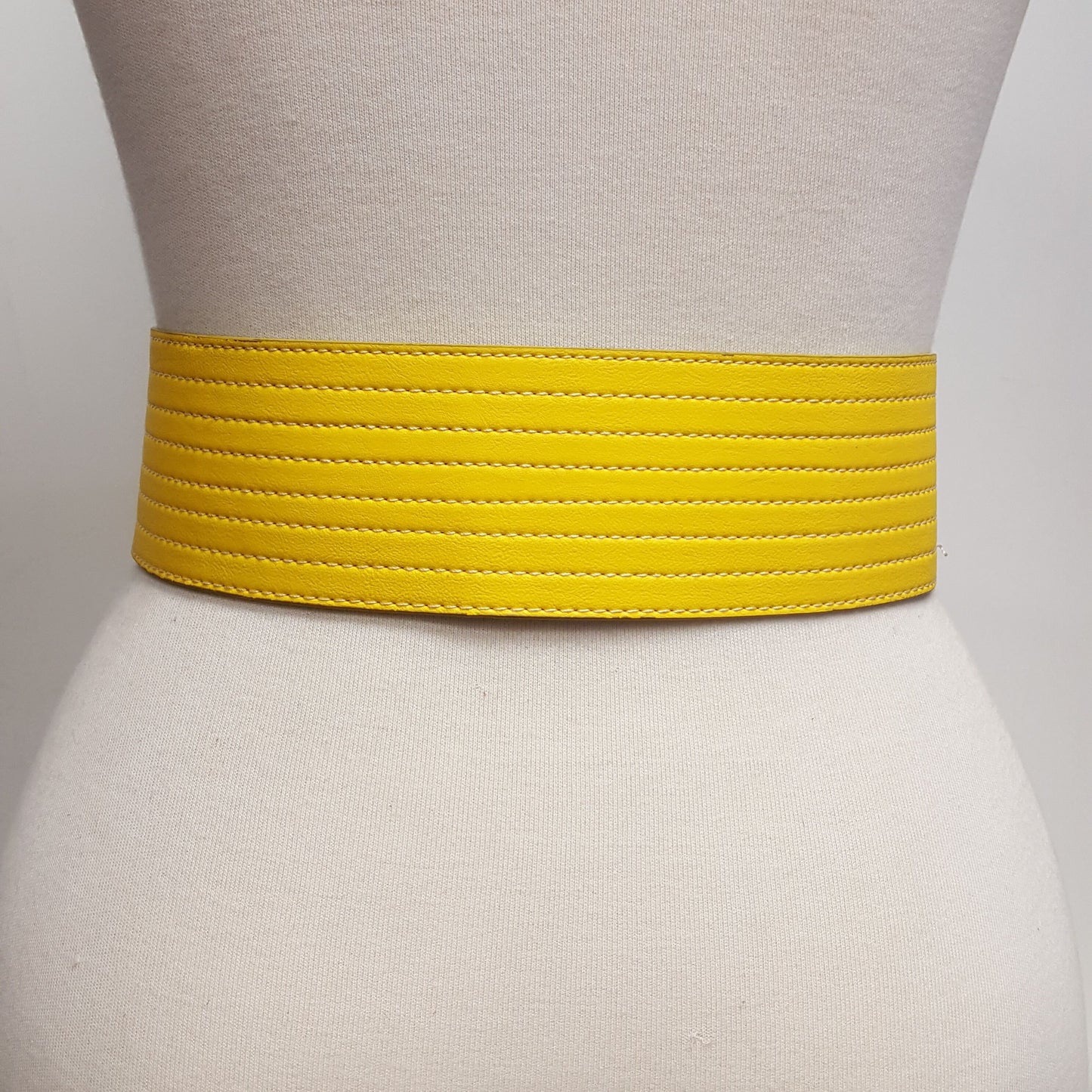 Belt: Wide Belt: 3" wide belt with contrasted stitching pattern