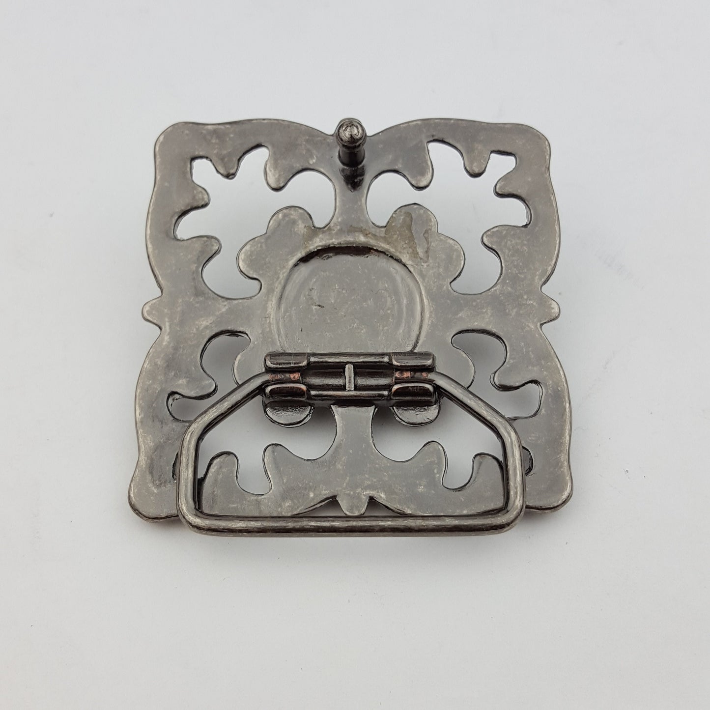 Buckle: Square Western Buckle with Black Bead