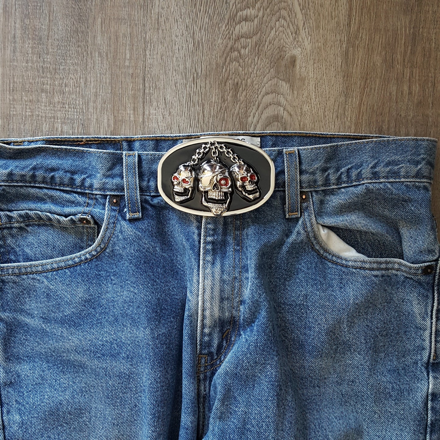 Buckle sale: Pirate Skulls with Chain Belt Buckle