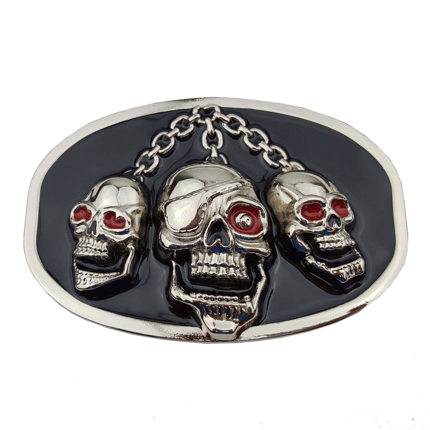 Buckle sale: Pirate Skulls with Chain Belt Buckle