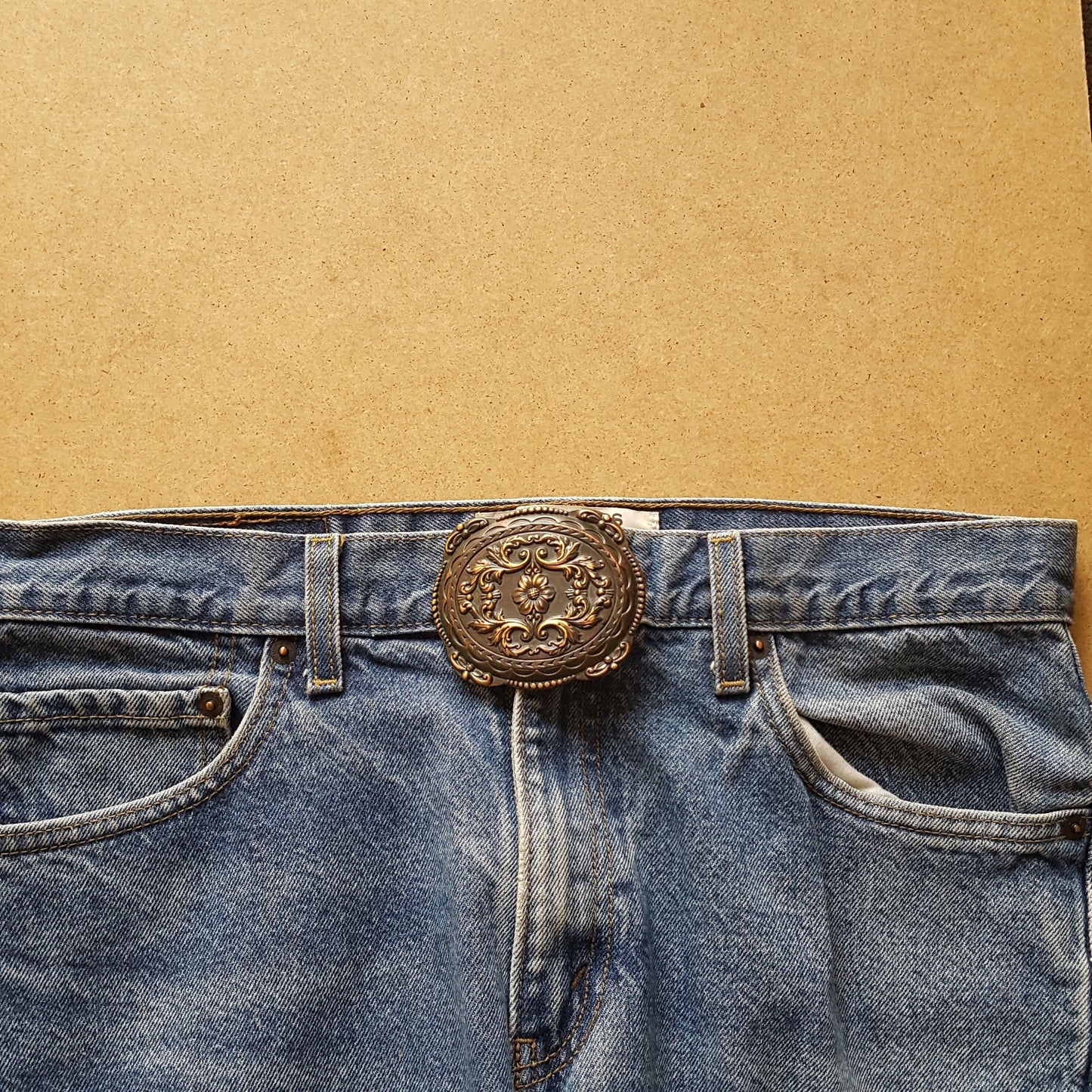 Buckle: Vintage Brass with patina on random spots