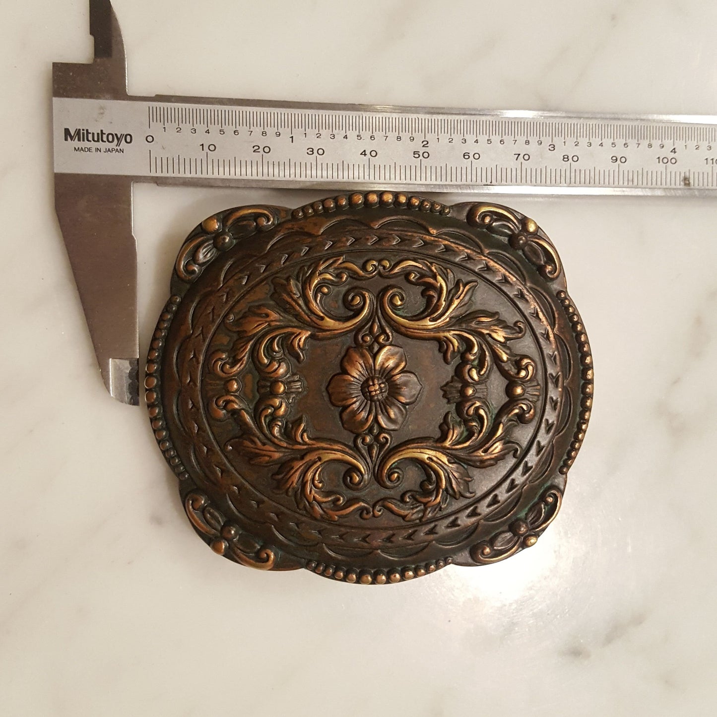 Buckle: Vintage Brass with patina on random spots