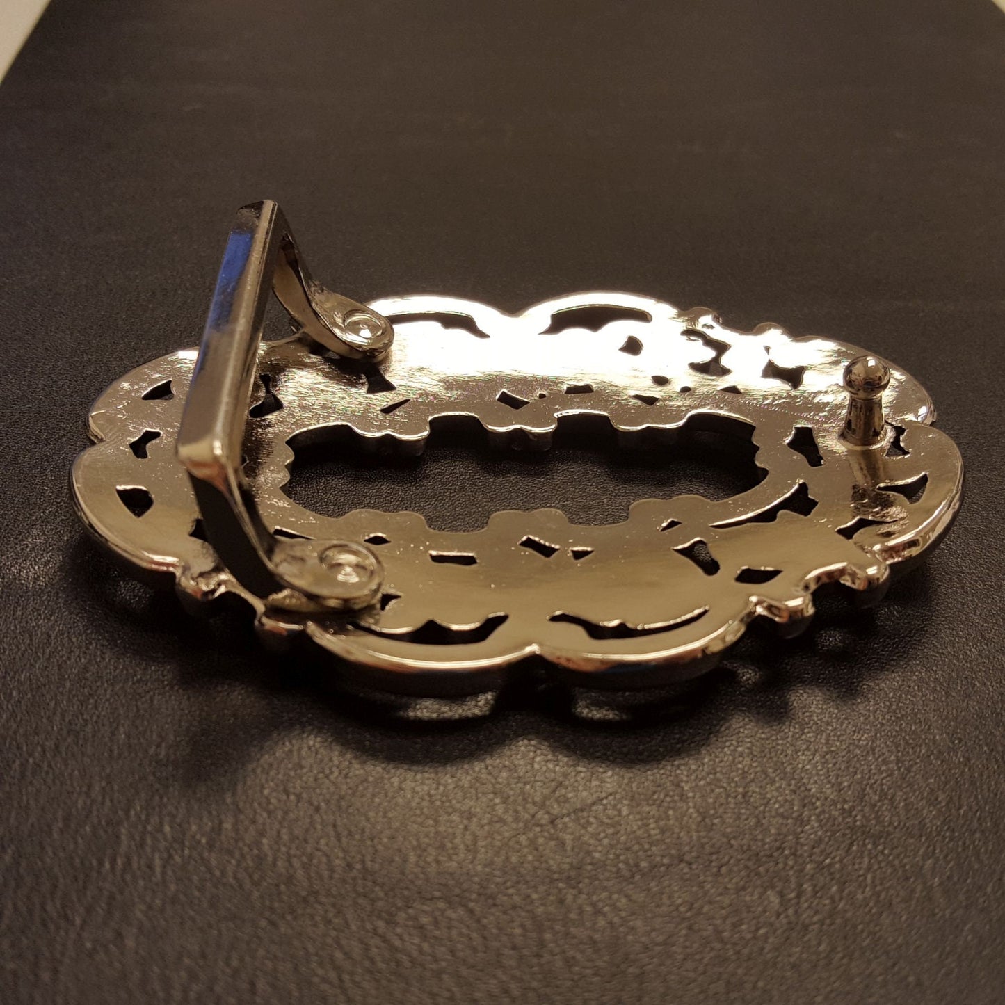 Buckle Sale: Oval Colored Enamel Floral Belt Buckle