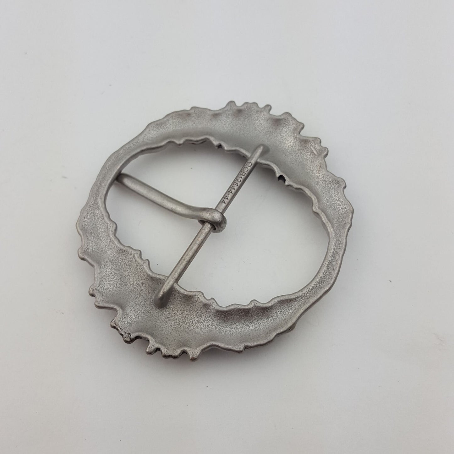 Buckle: Round Floral Etched Buckle