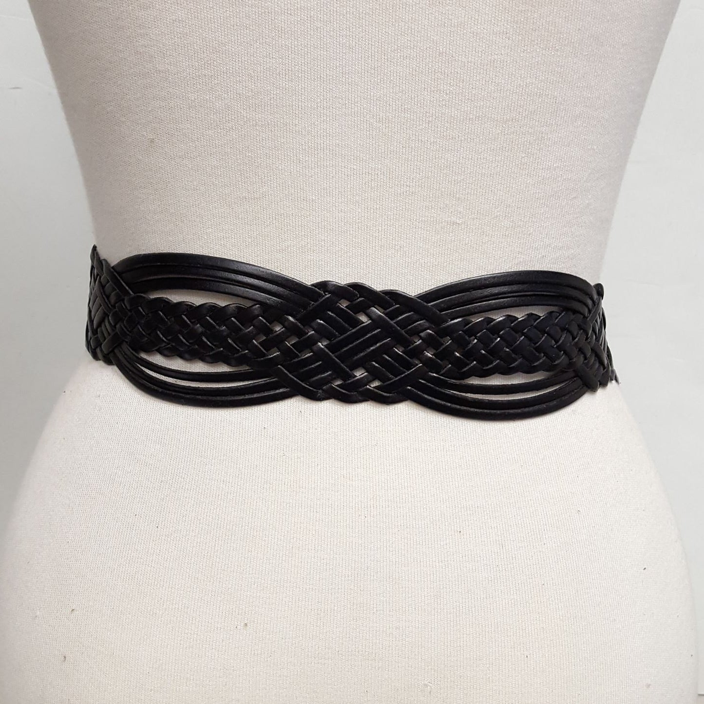 Belt: Hand Braided Leather Belt with Western Sunflower Buckle