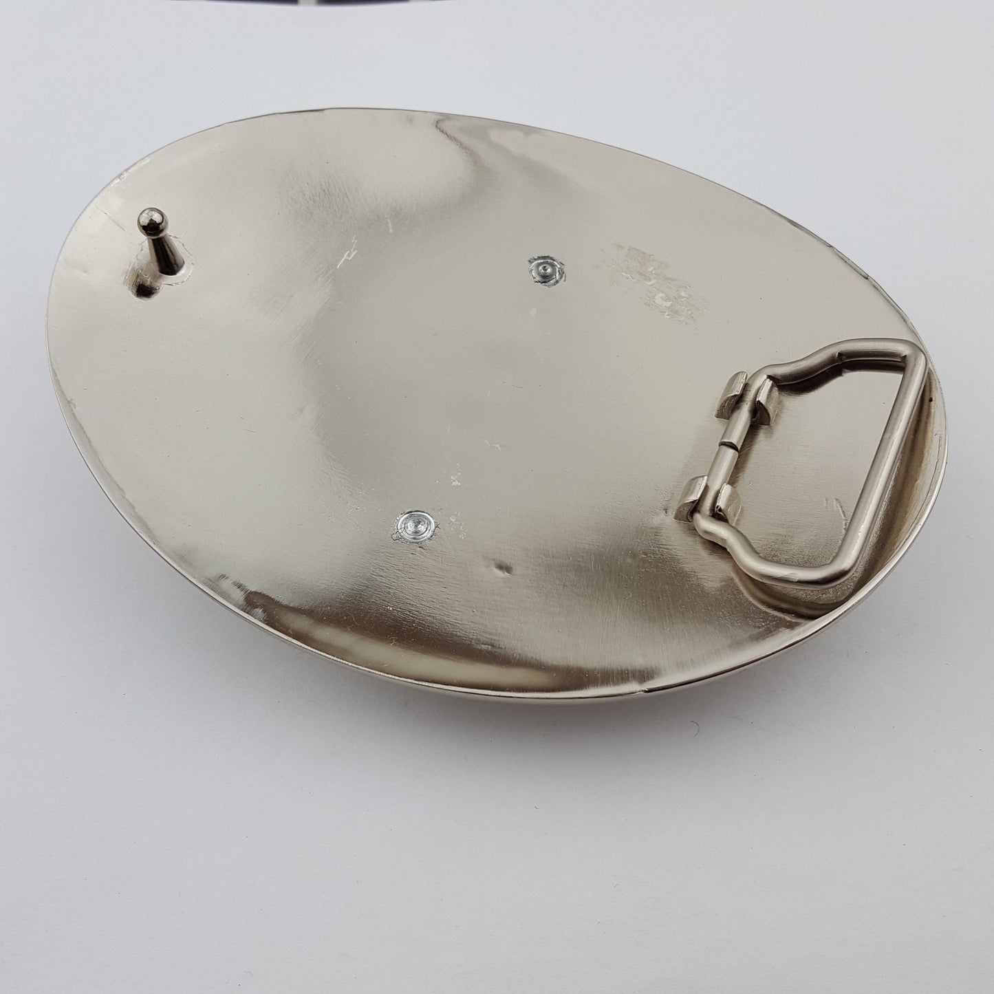 Buckle Sale: Big Alien Skull Silver Oval Buckle