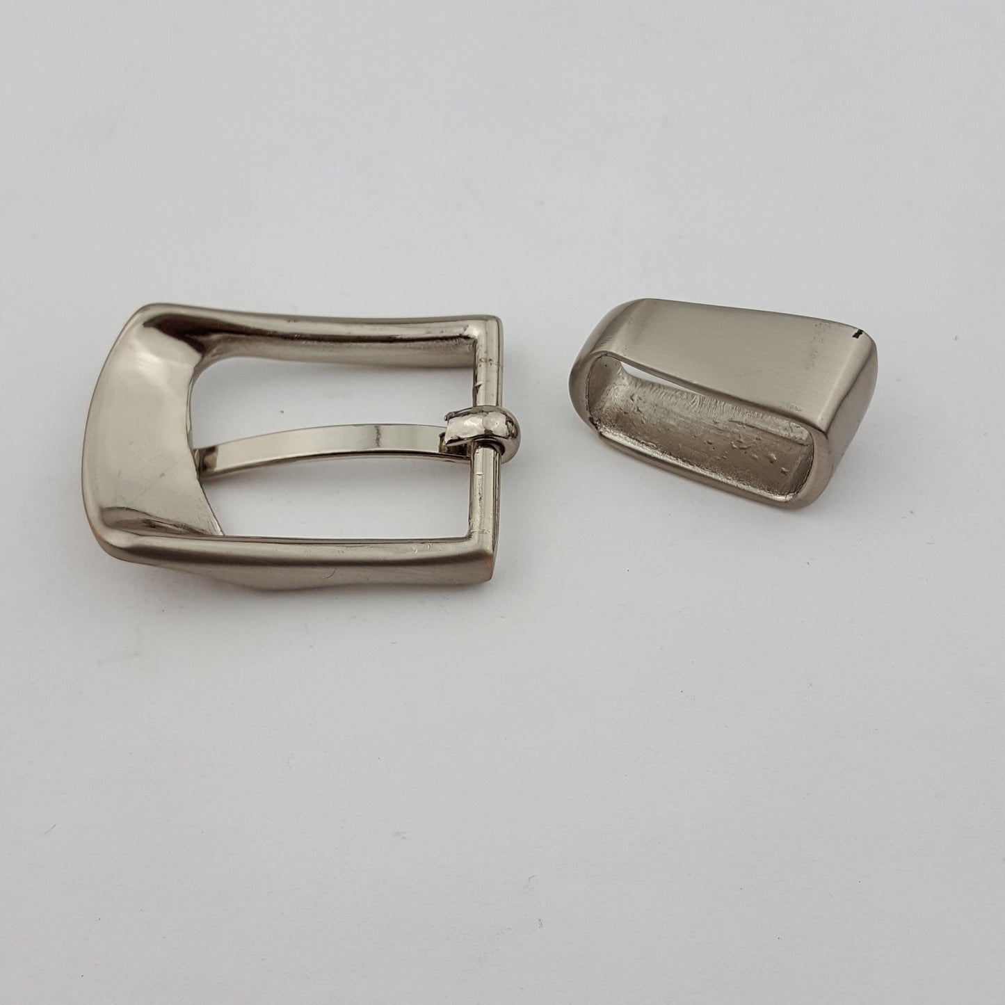 Buckle: Lady Silver Buckle and Loop set for Skinny Belt
