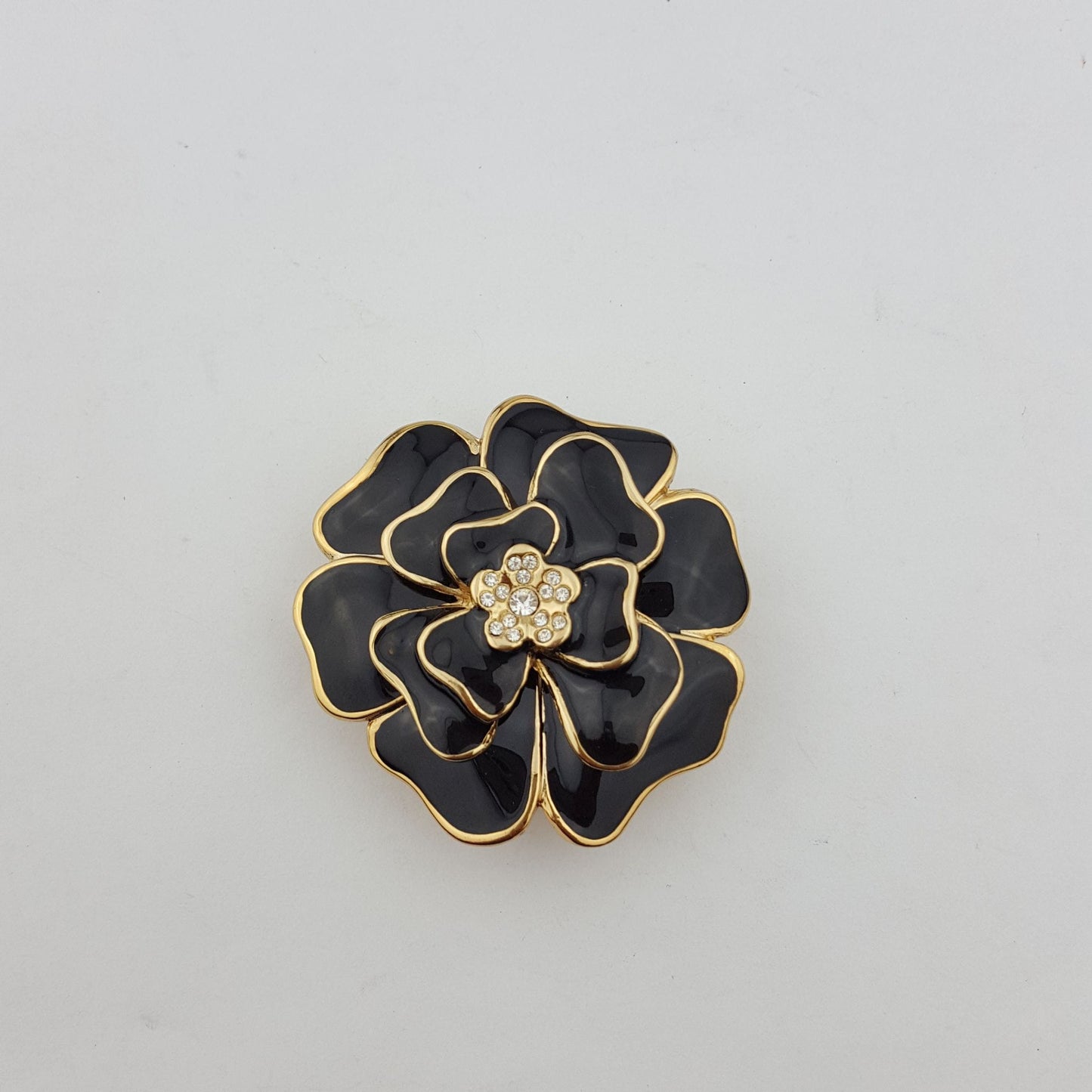 Buckle sale: Small Camellia Belt Buckle with Gold Trim