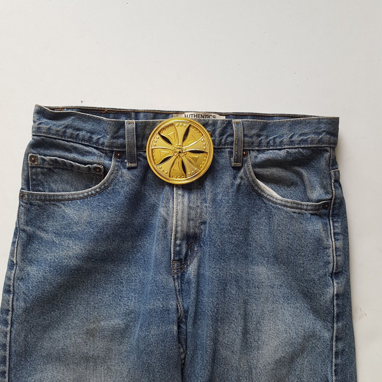 Buckle Sale: Gold DUB Wheel Spinner Belt Buckle