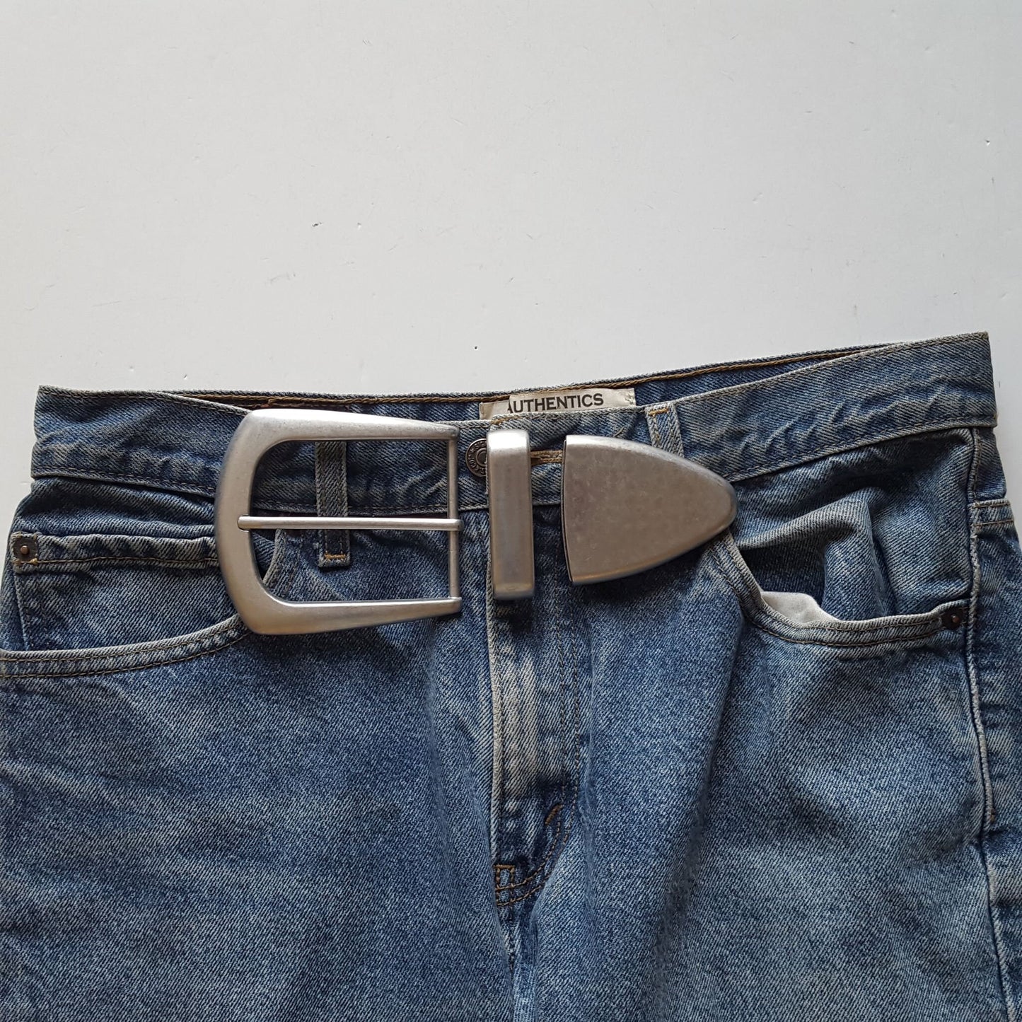 Buckle: Rare find Big Size wide buckle loop and tip set