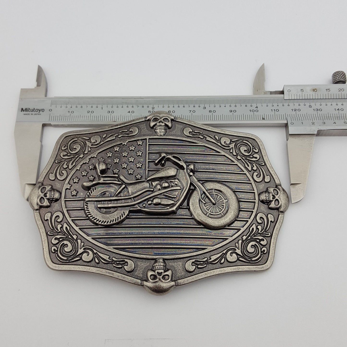 Buckle Sale: Shiny Dark Silver Biker Belt Buckle