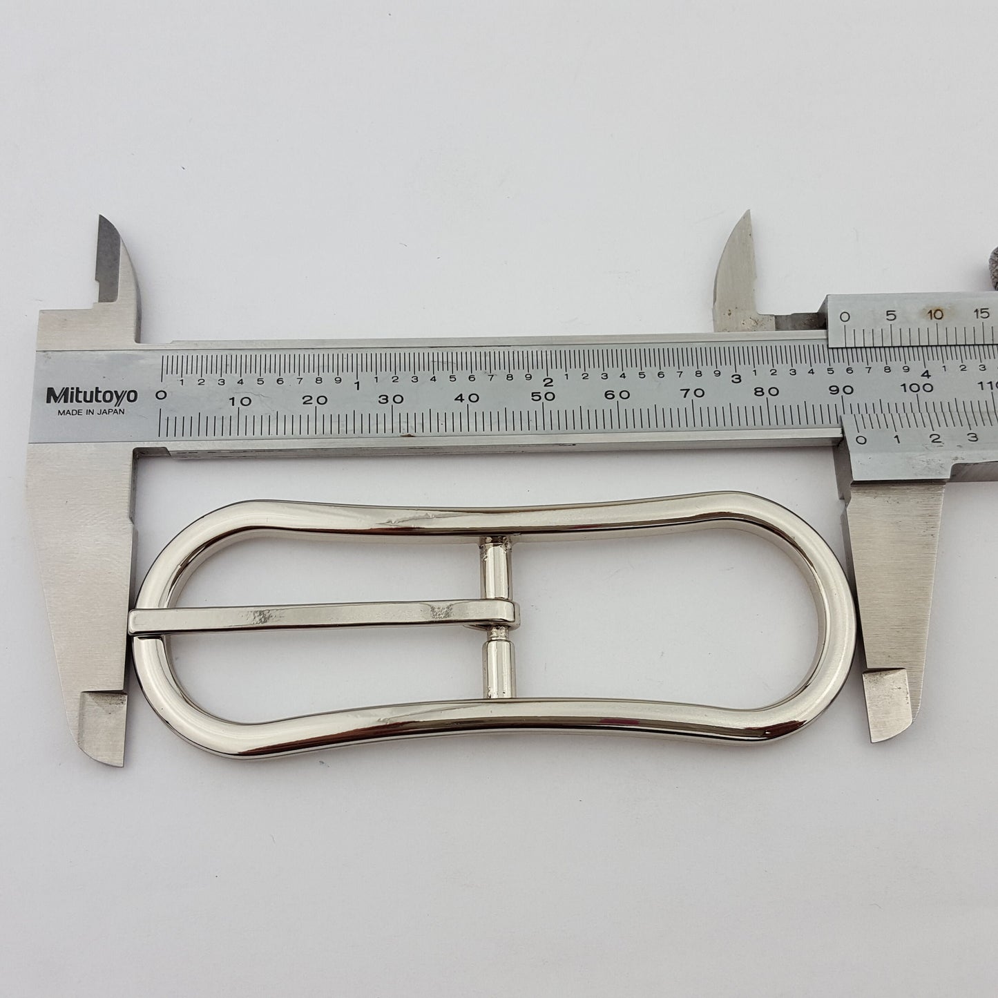 Buckle sale: Oblong Skinny Belt Buckle in Shiny silver finish