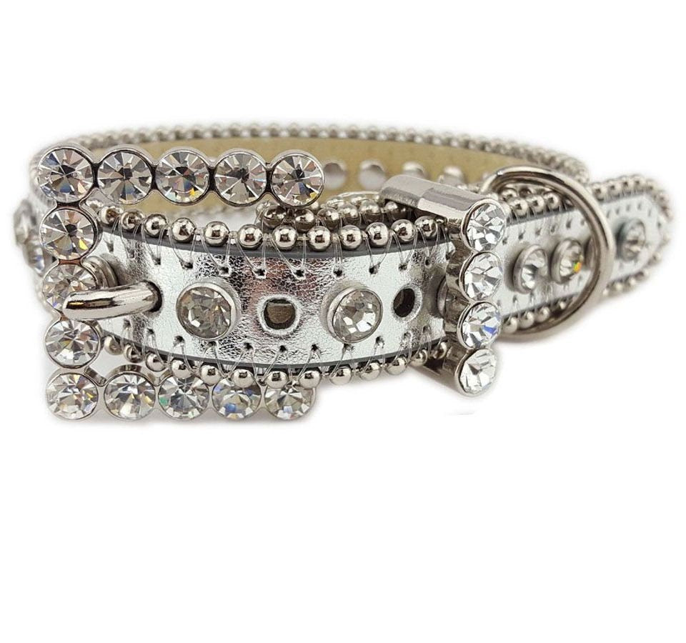 Collar: Crystal Dog Collar in Metallic gold or Silver