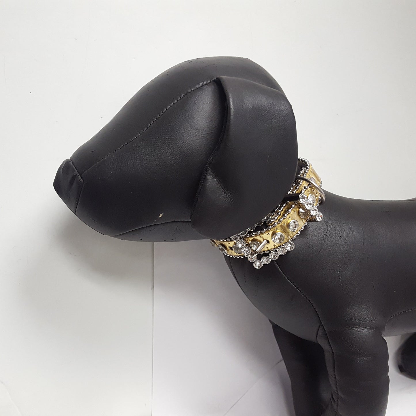 Collar: Crystal Dog Collar in Metallic gold or Silver