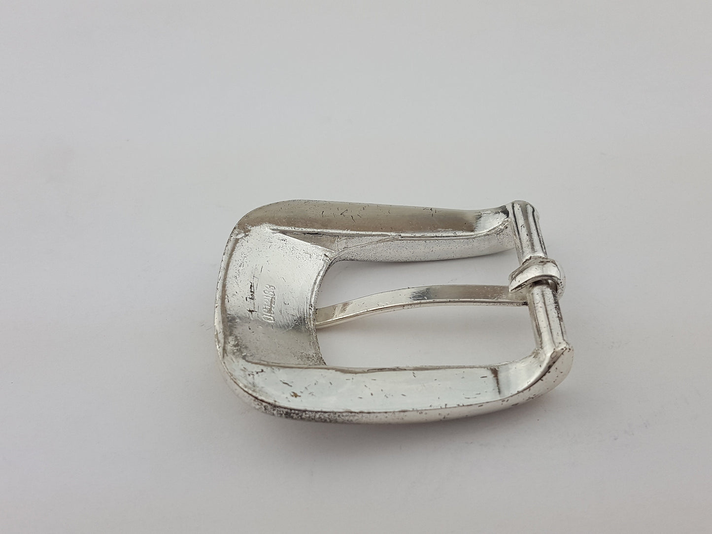 Buckle Sale: Golf Style Belt Buckle Loop Set in Shiny Nickel Finish